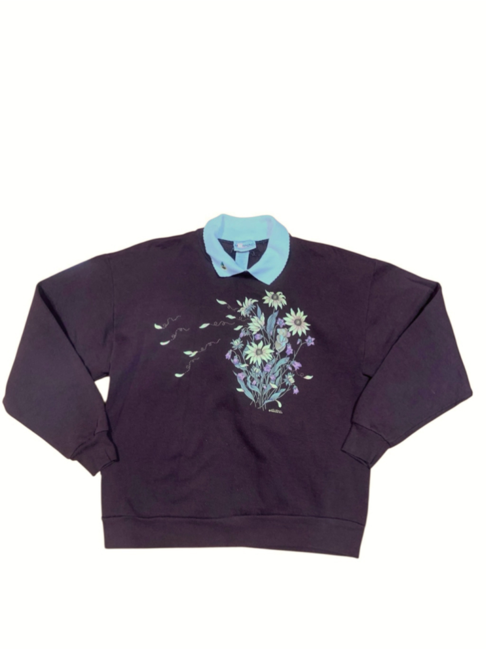Y2K Women's Morning Sun Brown collated Floral Mouse Sweatshirt size Large